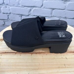Madden NYC Chunky Platform Sandals Slide Womens Sz 9 Black Y2k 90s Style Slip On